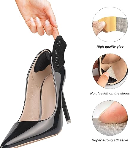 Miniatura 10 de Almohadillas de talón de espuma prémium para zapatos que son demasiado grandes, almohadillas para la parte trasera del talón, protectores de talón