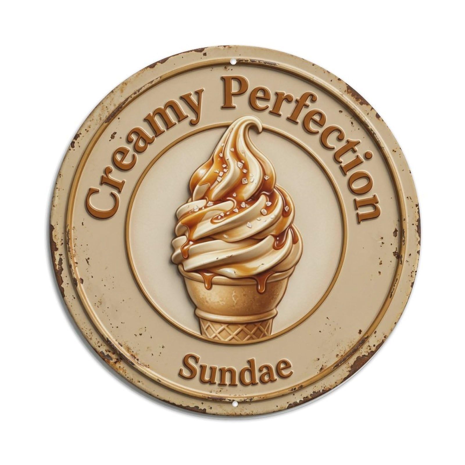 Creamy Perfection Sundae Classic Metal Tin Sign