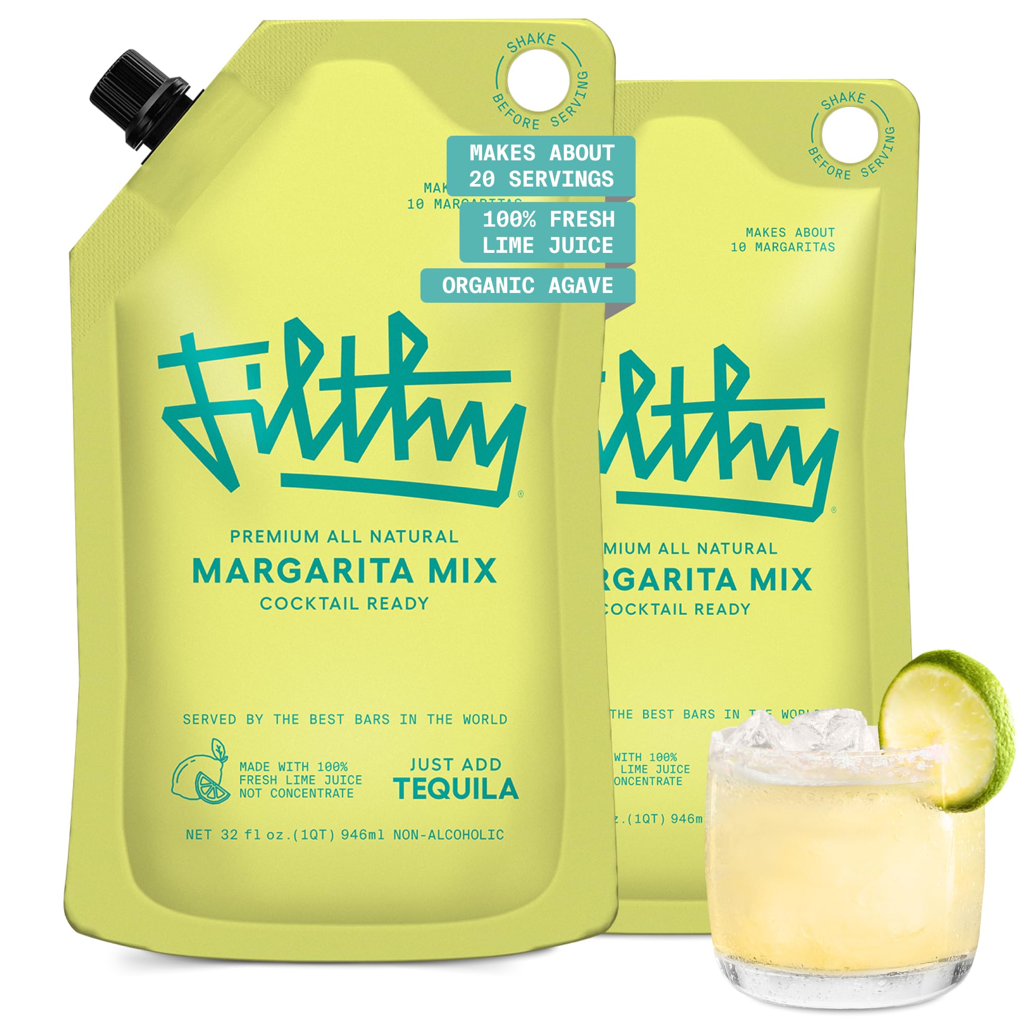 Amazon.com : Filthy Margarita Mix, Premium Cocktail Mixer, All