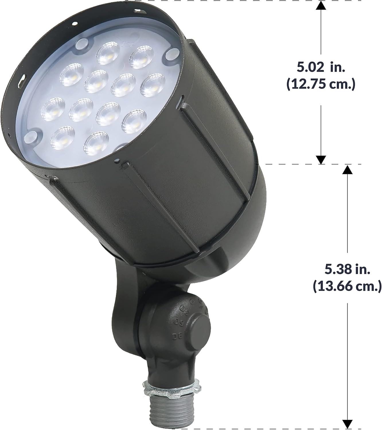 12-Watt Outdoor LED Flood Light, Weatherproof, Bronze. for use in Flagpole, Flood, Backyards, Playgrounds, and Landscape Lighting Applications