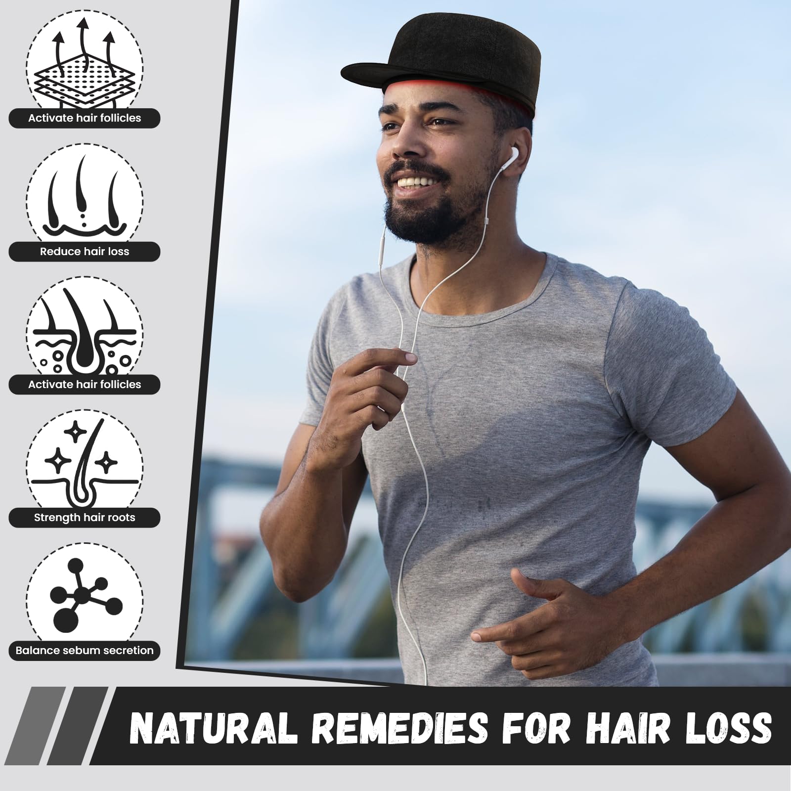 iKeener Gorro para el Crecimiento del Cabello con Luz Roja, Doble Onda 108 LEDs Inalámbrico Recargable Casco Terapia con Luz Roja para el Cuidado del Cabello de Mujeres y Hombres