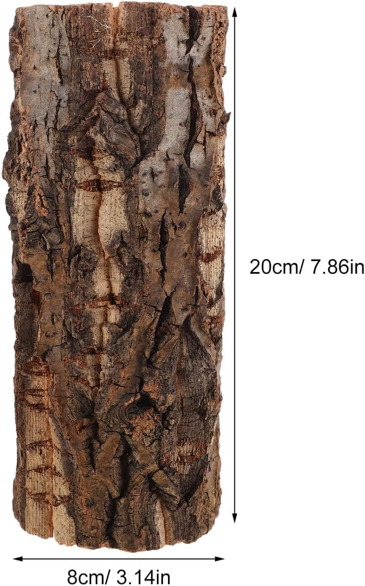 BESPORTBLE Reptile Hide Shelter and Lizard Hideaway Cave Wooden Hollow Basking Hide for Bearded Dragon Turtle Habitat Decor for Gecko Snake Amphibian Enclosure