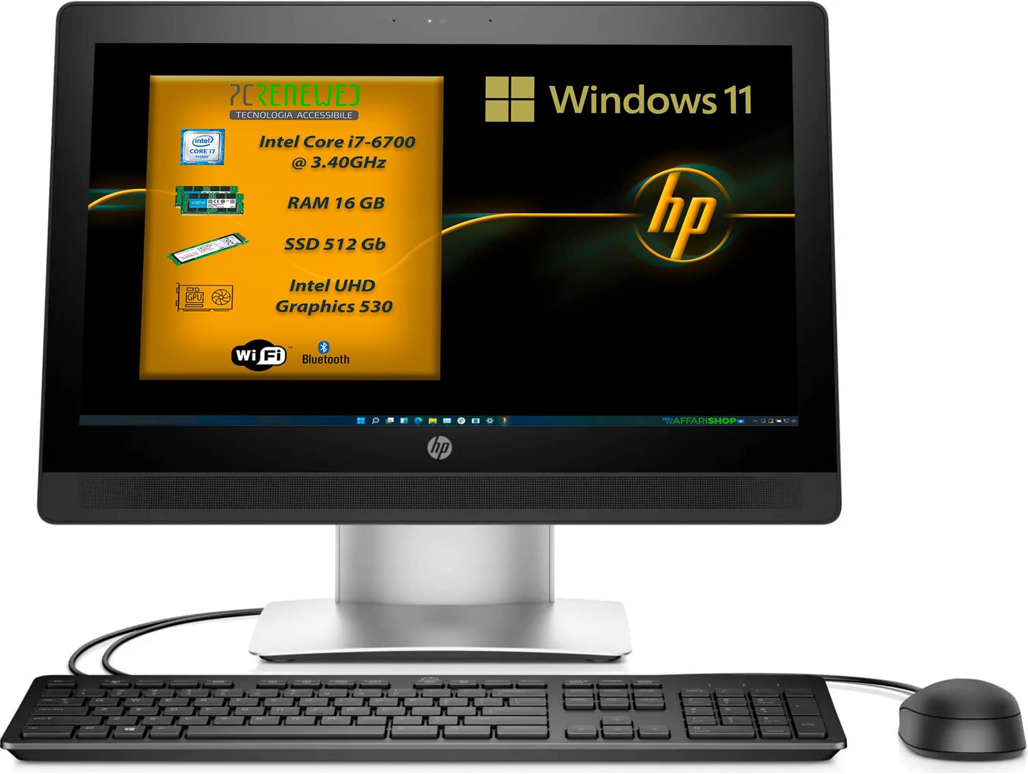 HP 600G2 Computer Fisso Desktop Ricondizionato Intel Core i3 6th 8GB DDR4 SSD 128GB Windows 11 HP 600G2 Computer Fisso Desktop Ricondizionato Intel Core i3 6th 8GB DDR4 SSD 128GB Windows 11