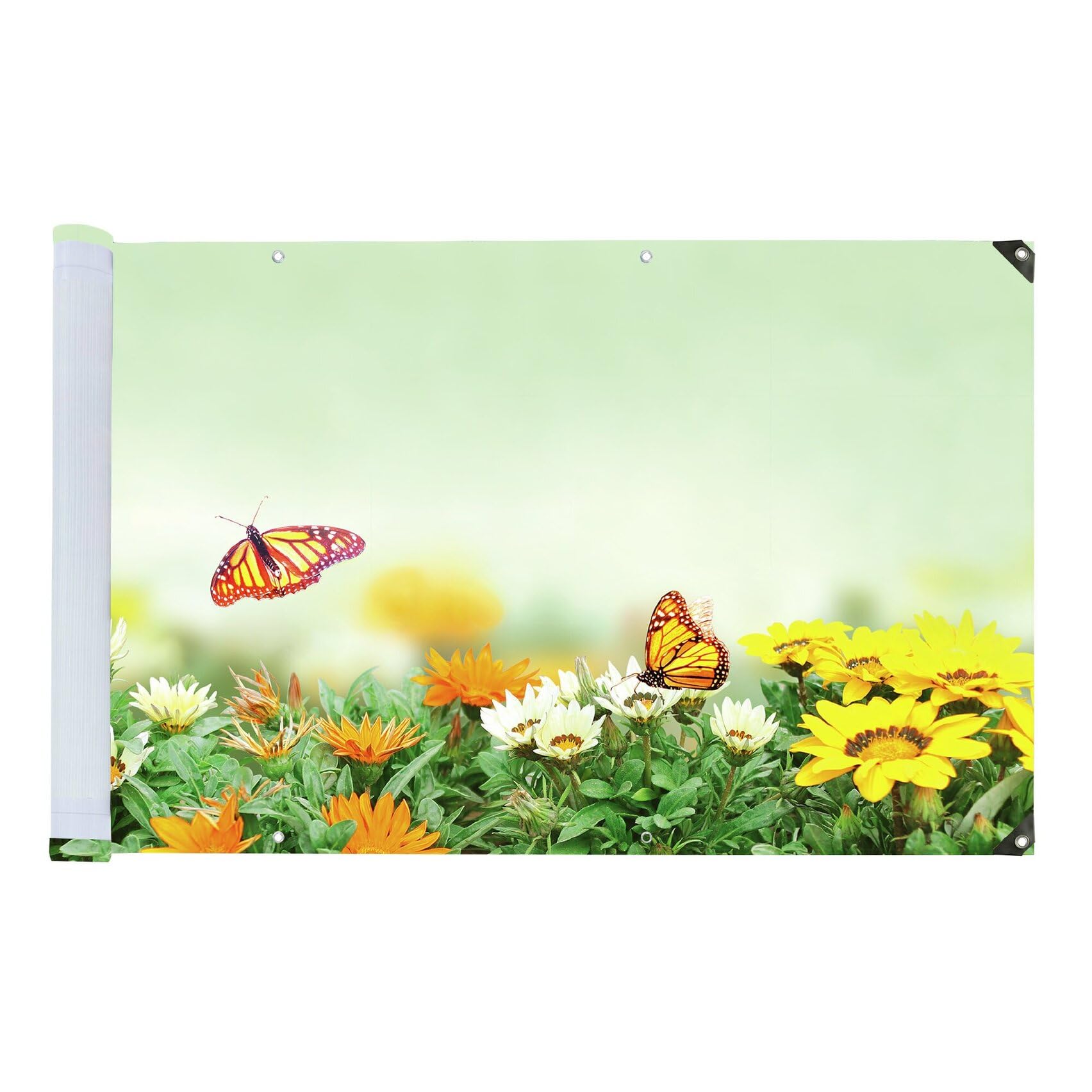 Pare-vue de balcon 5m Maximex à motif papillon résistant aux UV