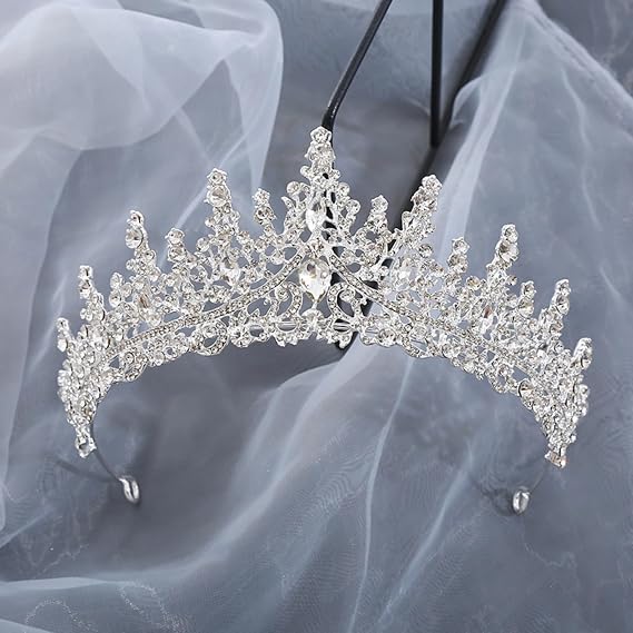 Princess Crown，Crystal Tiaras and Crowns Women Tiara Bride Crowns Princess Tiara for Halloween Christmas Birthday Prom Pageant Graduate Costume Party Wedding Dress Accessories