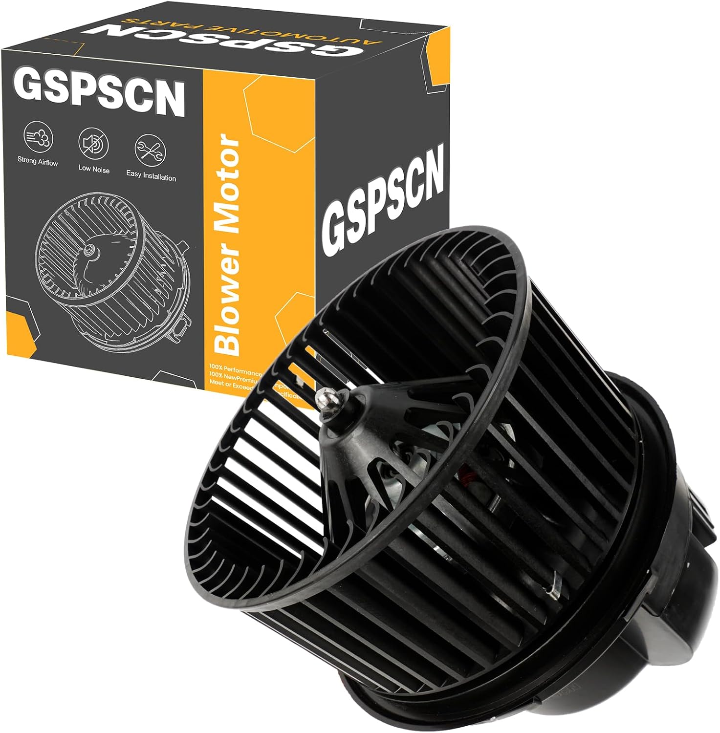 GSPSCN 700272 AC Blower Motor with Fan for Ford Focus 2012-2018,Escape 2013-2019,Transit Connect 2014-2023,C-Max 2013-2018丨Lincoln MKC 2015-2019 - HVAC Heater Blower Motor Replaces GV6Z19805AA，PM9386
