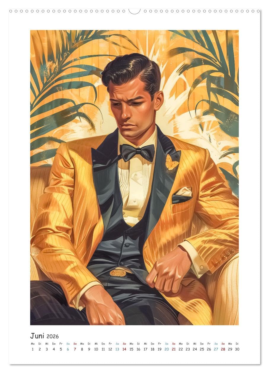 Männer im Stil der Zeit (hochwertiger Premium Wandkalender 2026 DIN A2 hoch), Kunstdruck in Hochglanz: Unser Kalender Gentlemen der alten Schule ... Porträts Vintage-Charm (CALVENDO Menschen)