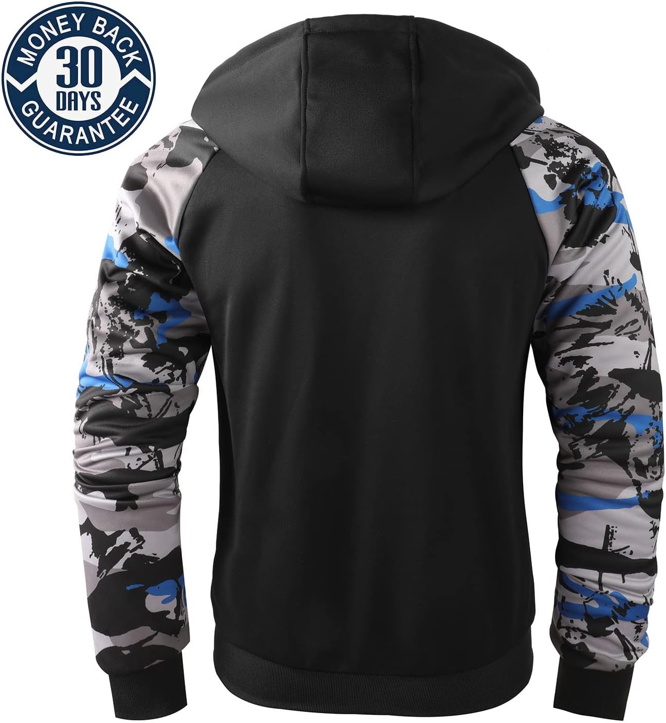 Men's Zip Up Color Block Hoodie Fleece Gym Workout zippered Sweatshirt Fashion Long Sleeve Hooded WIth Pocket