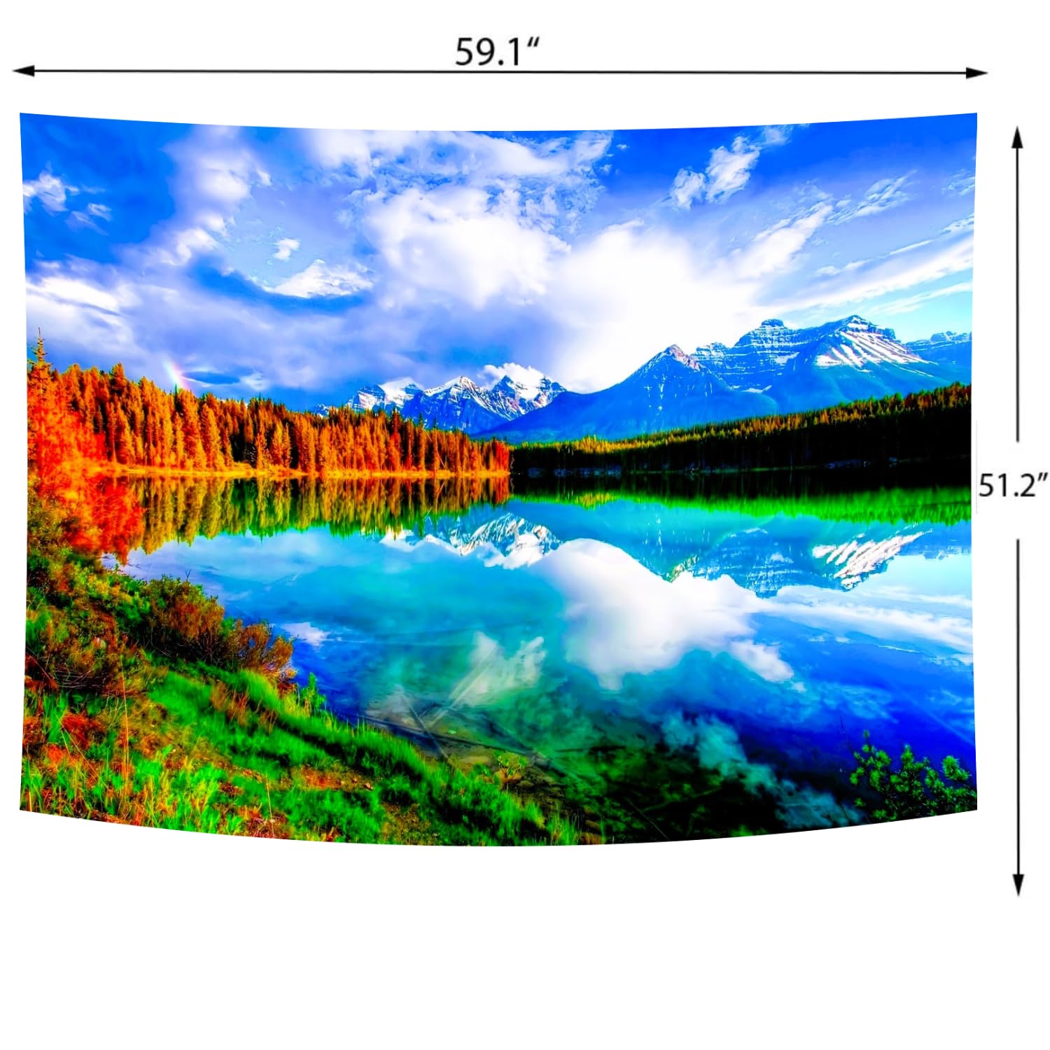 SONG Arazzo della Natura, Alba Arazzi da Appendere A Parete, Mandala Indiano Foresta Naturale Hippie Bohemian Psichedelico Appeso A Parete per Camera da Letto Soggiorno Dormitorio,L,230 * 150CM