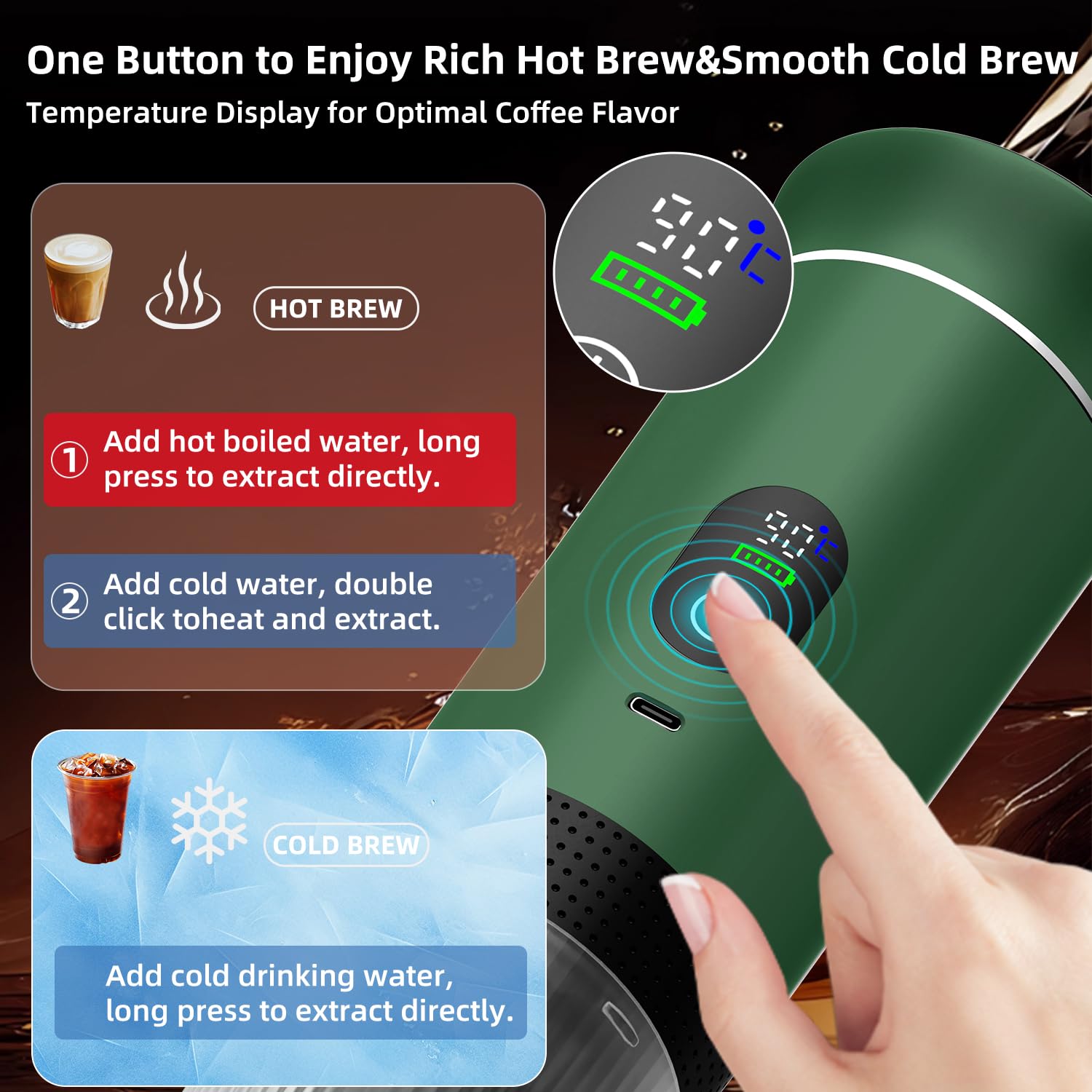 Macchina da caffè portatile per viaggi e campeggio, macchina per caffè espresso portatile con borsa, ricaricabile senza fili, a batteria, per caffè macinato, NS Capsule RV, escursionismo