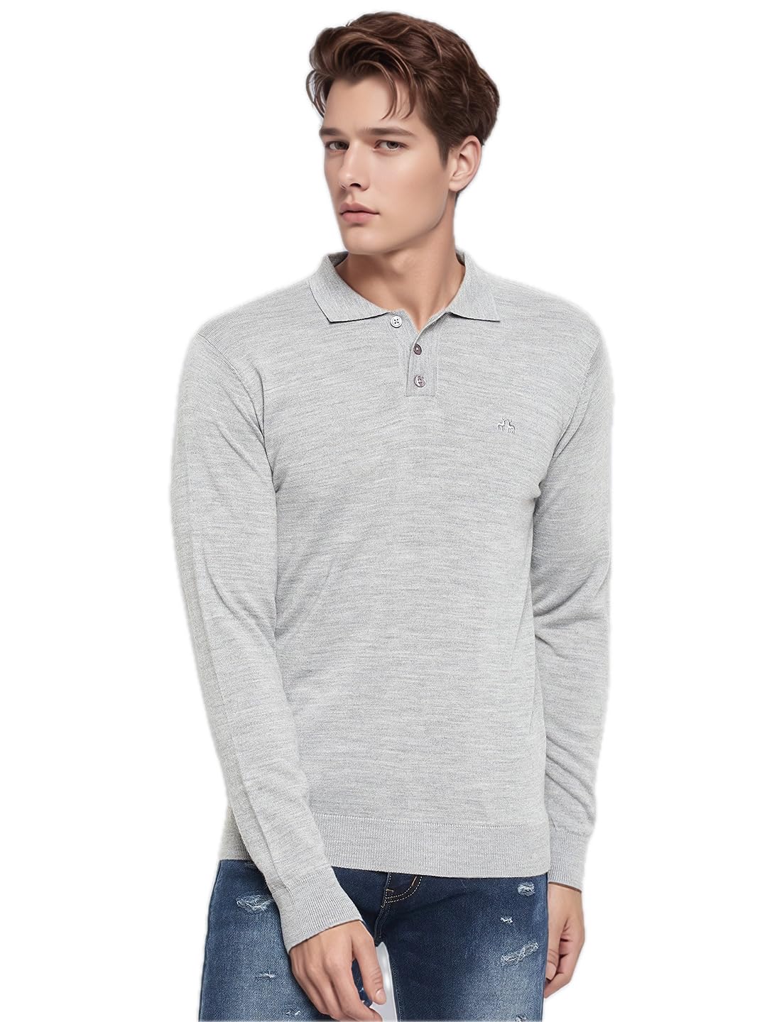 98 Degree North Men’s Merino Wool Blend Pullover Sweater-M2504-L.Grey-image-47
