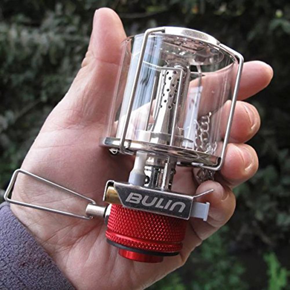 Tentock Leichte Gaslaterne im Freien Tragbare Aluminium Gaslaterne Camping mit Adapter und Hängenden Kette für Wandern Picknick