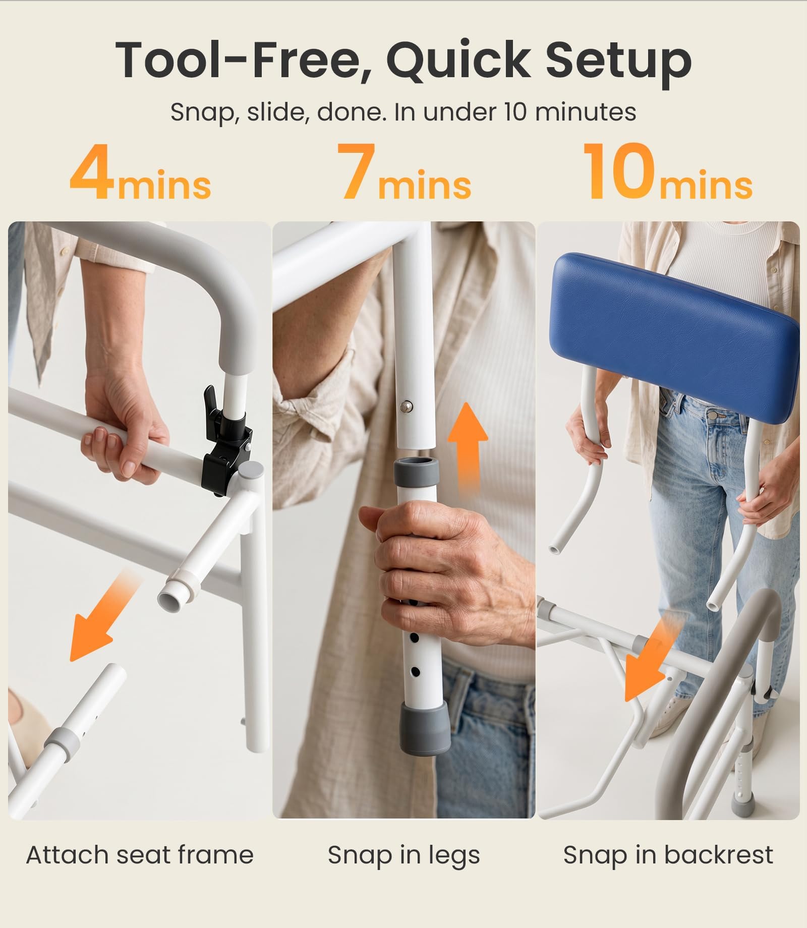 Vocic Drop Arm Commode - Easy Transfers -5