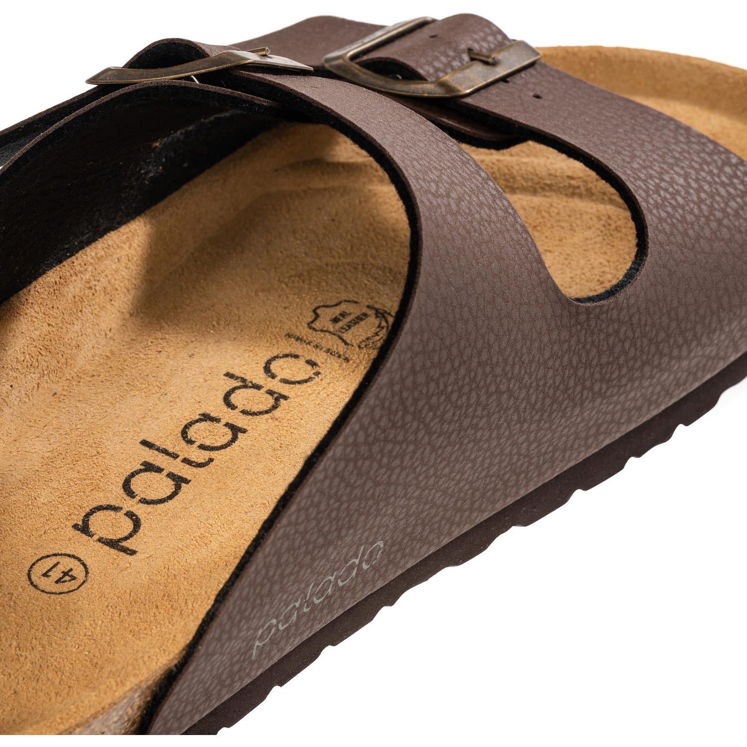 Palado Pantoletten Herren Korfu – gefertigt in Spanien – Veloursleder-Decksohle – ergonomisches Weichfußbett – mit verschiedenen Prägungen – EVA-Sohle