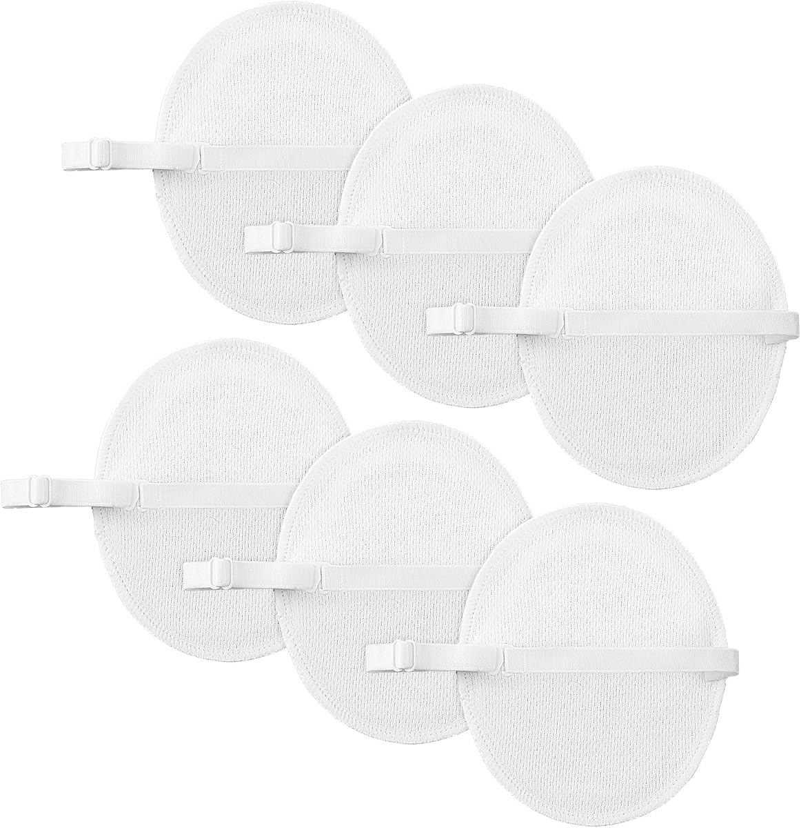 Grevosea 3 pares de almohadillas para el sudor de las axilas, almohadillas reutilizables para el sudor de las axilas para mujeres, almohadillas para el sudor cómodas y transpirables para entrenamientos debajo de los brazos y uso especial (blanco)