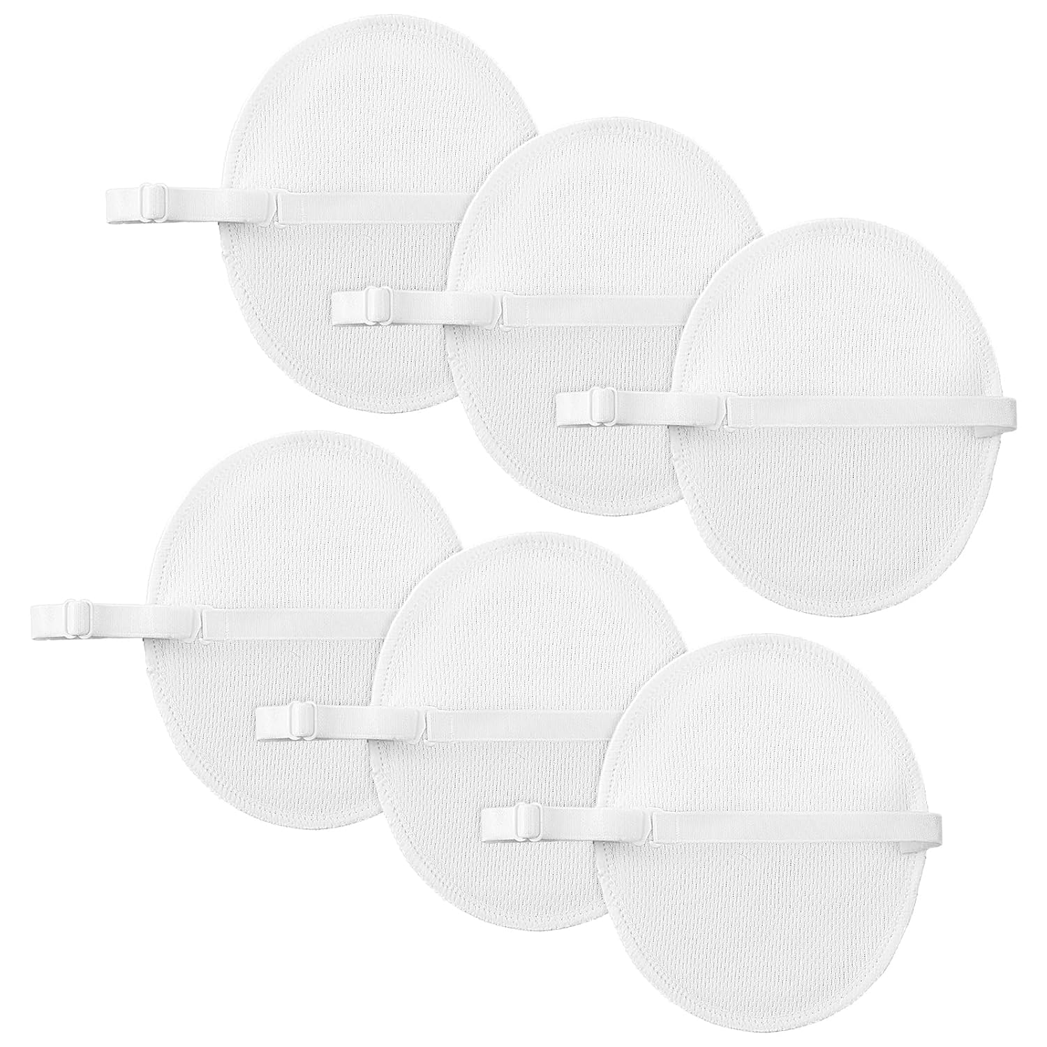 Grevosea 3 Pairs Underarm Sweat Pads, Reusable Armpit Sweat Pads for Women Comfortable and Breathable Sweat Pads for Under Arms Workouts and Special Use (White)
