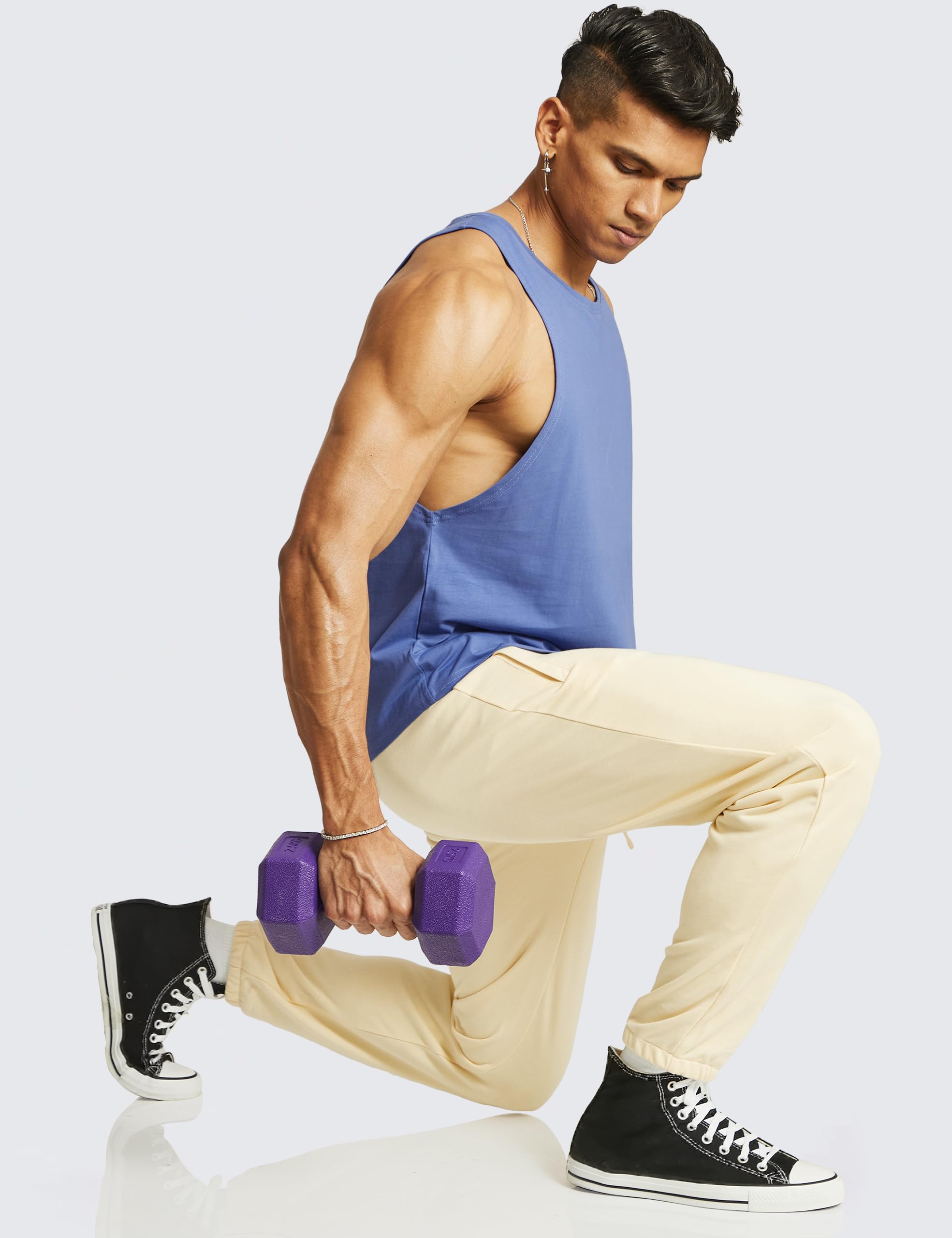Ouber Tanktop für Herren, ärmellos, Muskelshirt für Bodybuilding