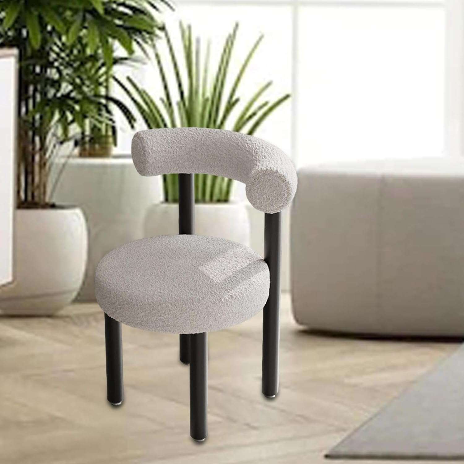 YWJLQH 化粧や化粧台用のドレッシングスツール、リビングルーム用の人間工学に基づいた椅子, グレー