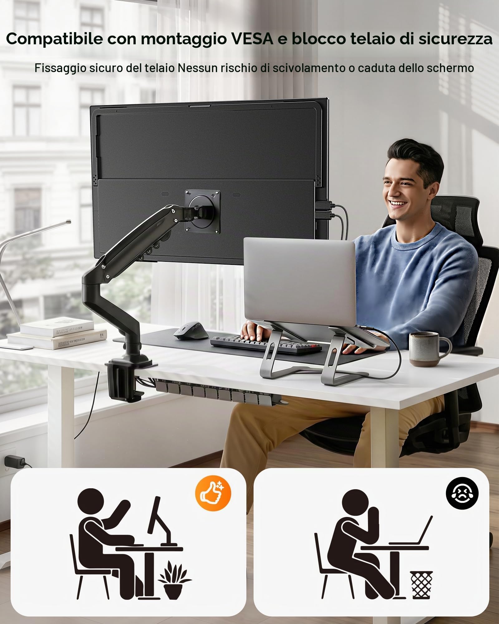 EVICIV 24" 144Hz QLED Monitor Portatile 145% sRGB 2000:1 450 Nits, Full HD 1080P con HDMI e USB-C per laptop/Console di Gioco/Smartphone/mini PC, Secondo Schermo Esterno per Gaming e Lavoro