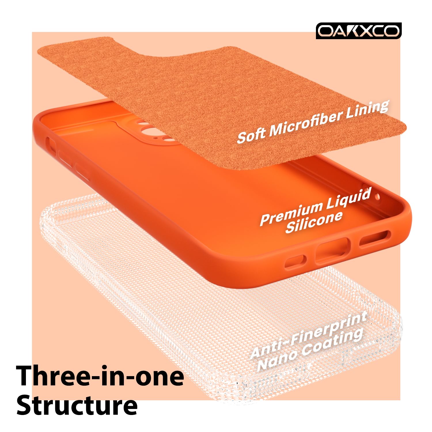 oakxco for iPhone 16 Pro Max Case Liquid Silicone, Soft Rubber Gel Elegant Aesthetic Basic Simple Cover, Cute Thin Slim TPU Matte Solid Color Plain Smooth Case for Women Girl, Light Pink — view 417