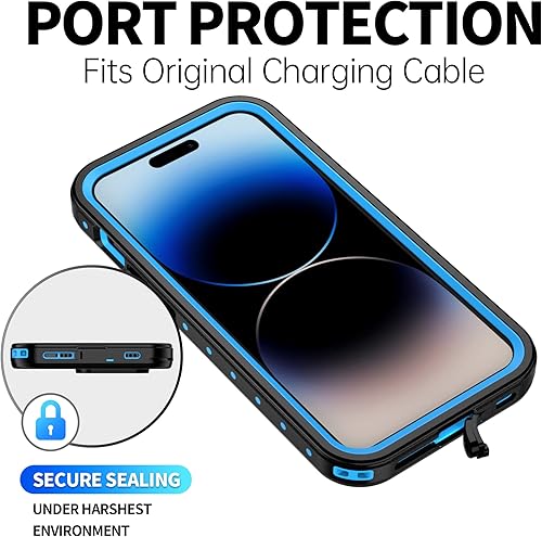 Miniatura 8 de BEASTEK Funda impermeable para iPhone 14 Pro Max, a prueba de golpes, a prueba de polvo IP68 bajo el agua, serie NRE con protector de pantalla
