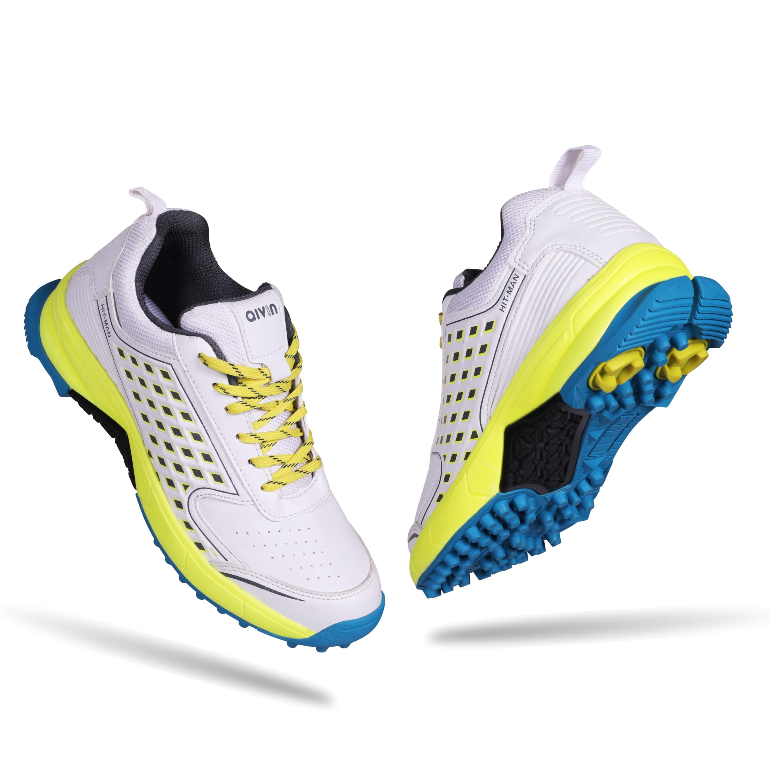 Aivin Hit-Man Cricket Shoes for Men, Sports Shoes, NOT Water Resistant Cricket Shoes,Advanced Durable and Flexible EVA, Size-6, White/Yellow (B0CLD5TP6N) Amazon Price History, Amazon Price Tracker