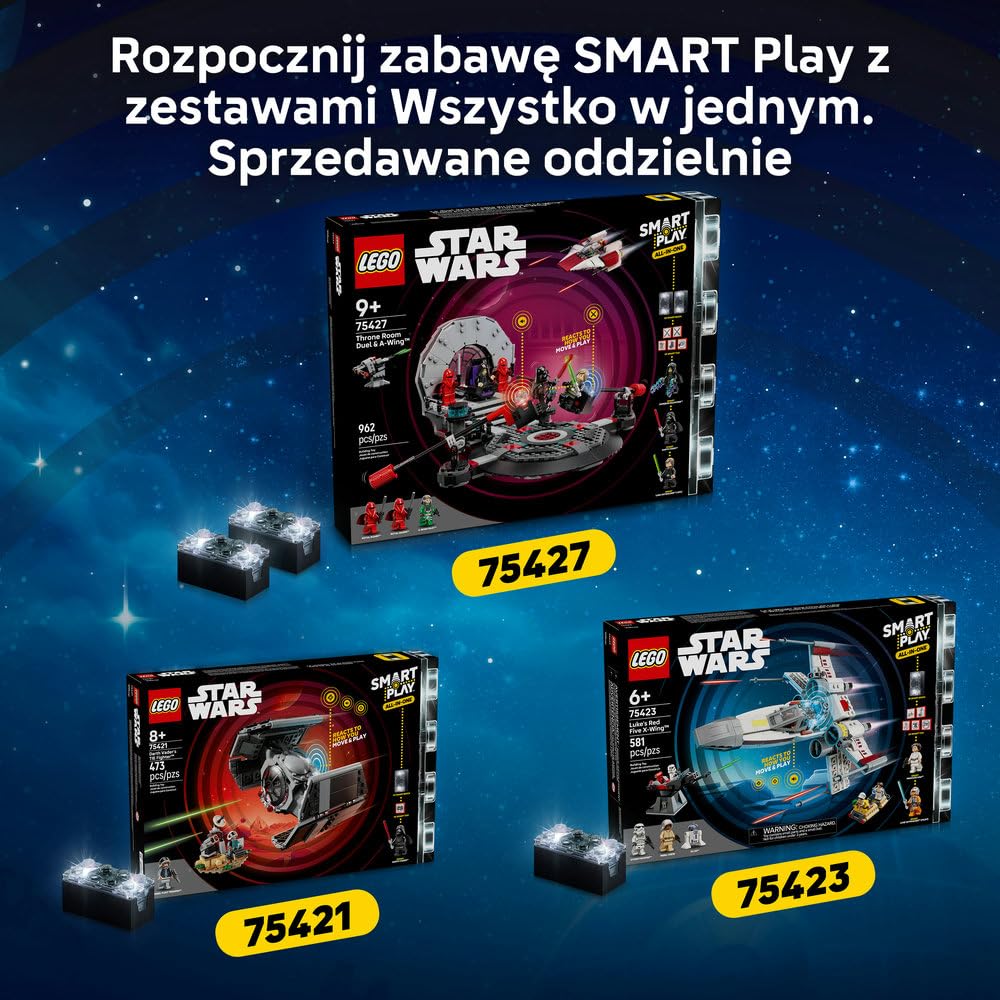 LEGO Star Wars 75426 SMART Play: Sokół Millennium, interaktywna zabawka dla dziecka, zestaw kompatybilny z 4 x SMART Tagami i czterema minifigurkami - pomysł na prezent dla dzieci od 9 lat i fanów