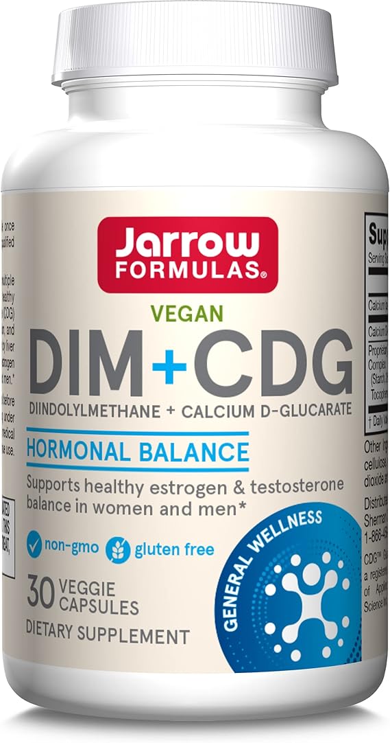 Dim Plus CDG, Supports Estrogen Balance & Healthy Cell Replication by Jarrow Formulas - 30 Capsules