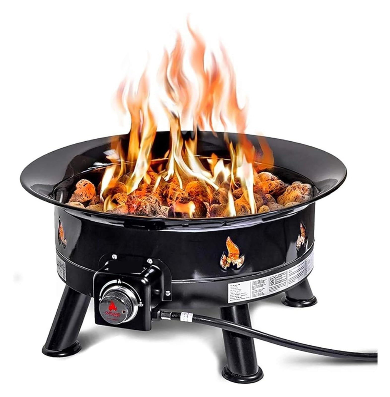 Amazon | ファイヤーピット メガ屋外プロパンガスファイヤーピット、UV