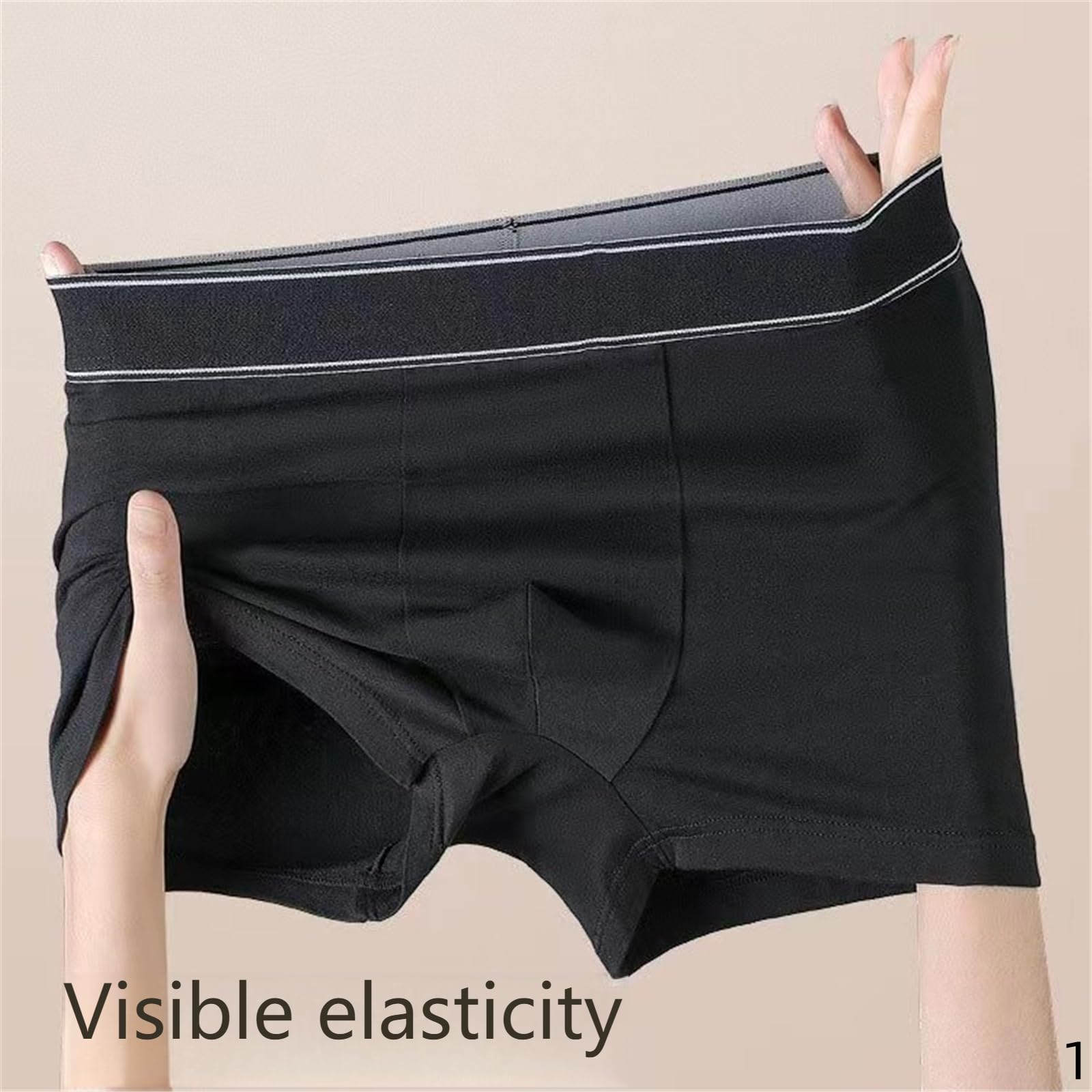 Boxer Uomo Short per Studenti di Cotone in Maschile A metà Crisi-nero-2xl (120-140 Catties)-6pcs