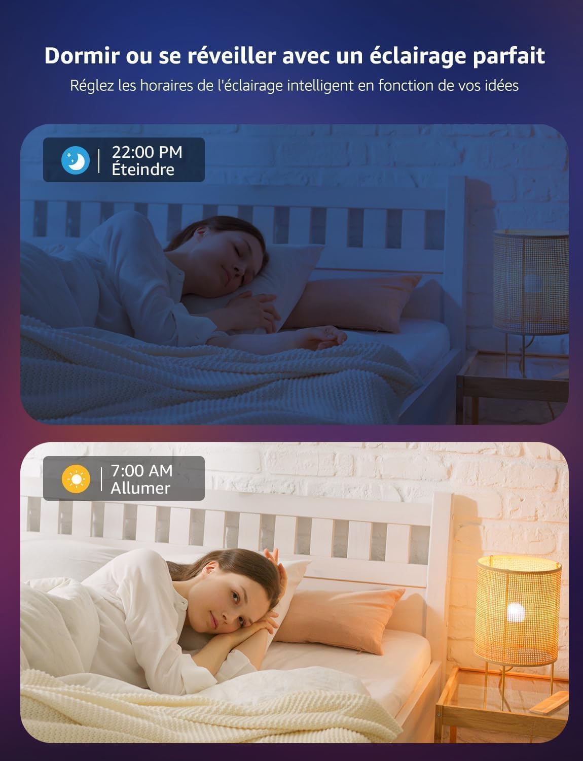 Lepro BP1 IA Ampoule Connectée E14, Concepteur d'Éclairage IA Personnalisé, Compatible avec Alexa et Google Assistant, G45 WiFi et Bluetooth, Multicouleurs RGBCCT, Contrôle Vocal, Music Sync, 4 PCS