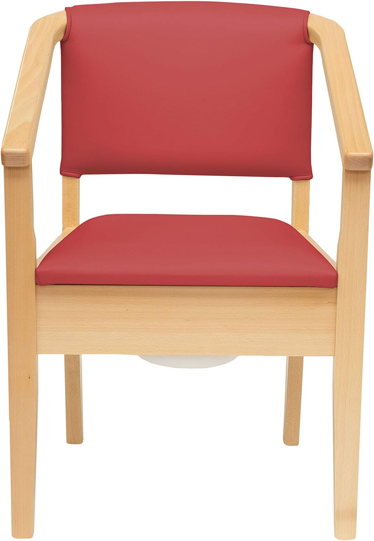 MAWCARE Commode Chair - 18 x 18 Inches [Height x Width] in Manhattan Red (tu18-Commode_m)