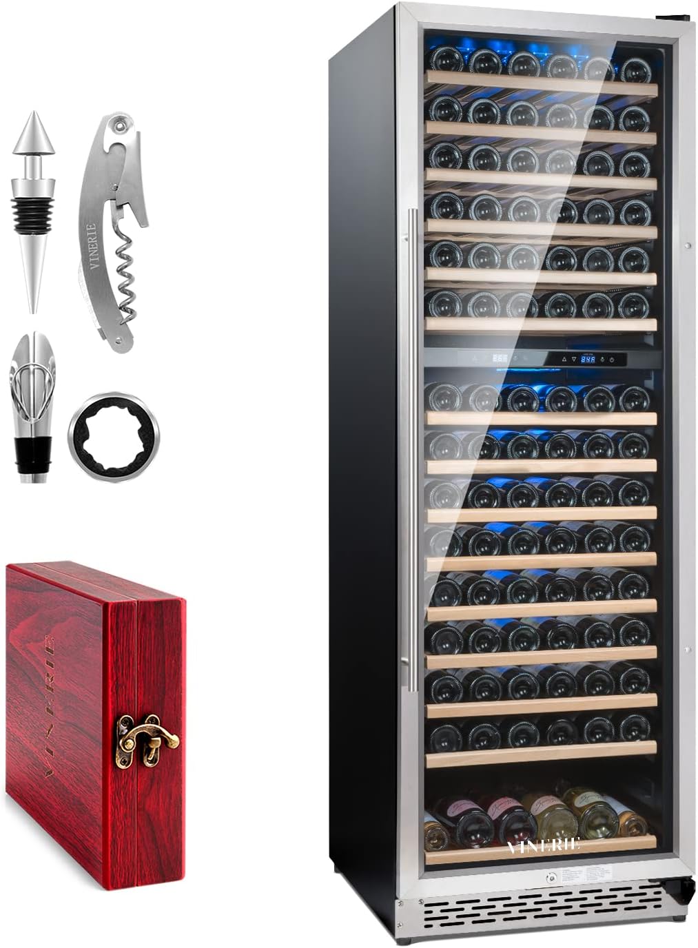 VINERIE Smart 15 Inch Wine Cooler Refrigerators, 33 Bottle Fast Cooling