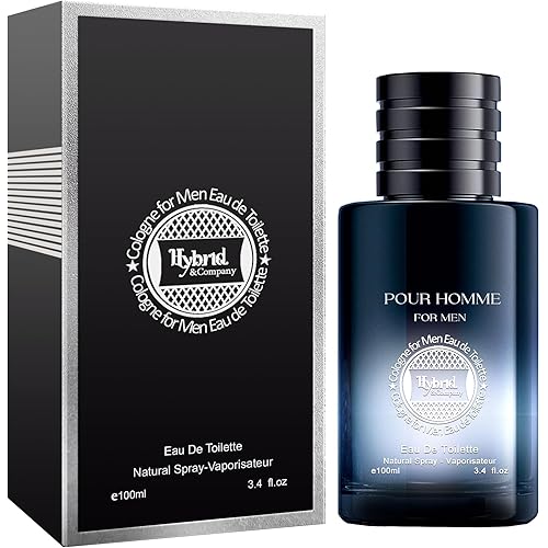 Hybrid & Company SG Cologne for Men Eau De Toilette Natural Spray Masculine Scent 3.4 Fl Oz