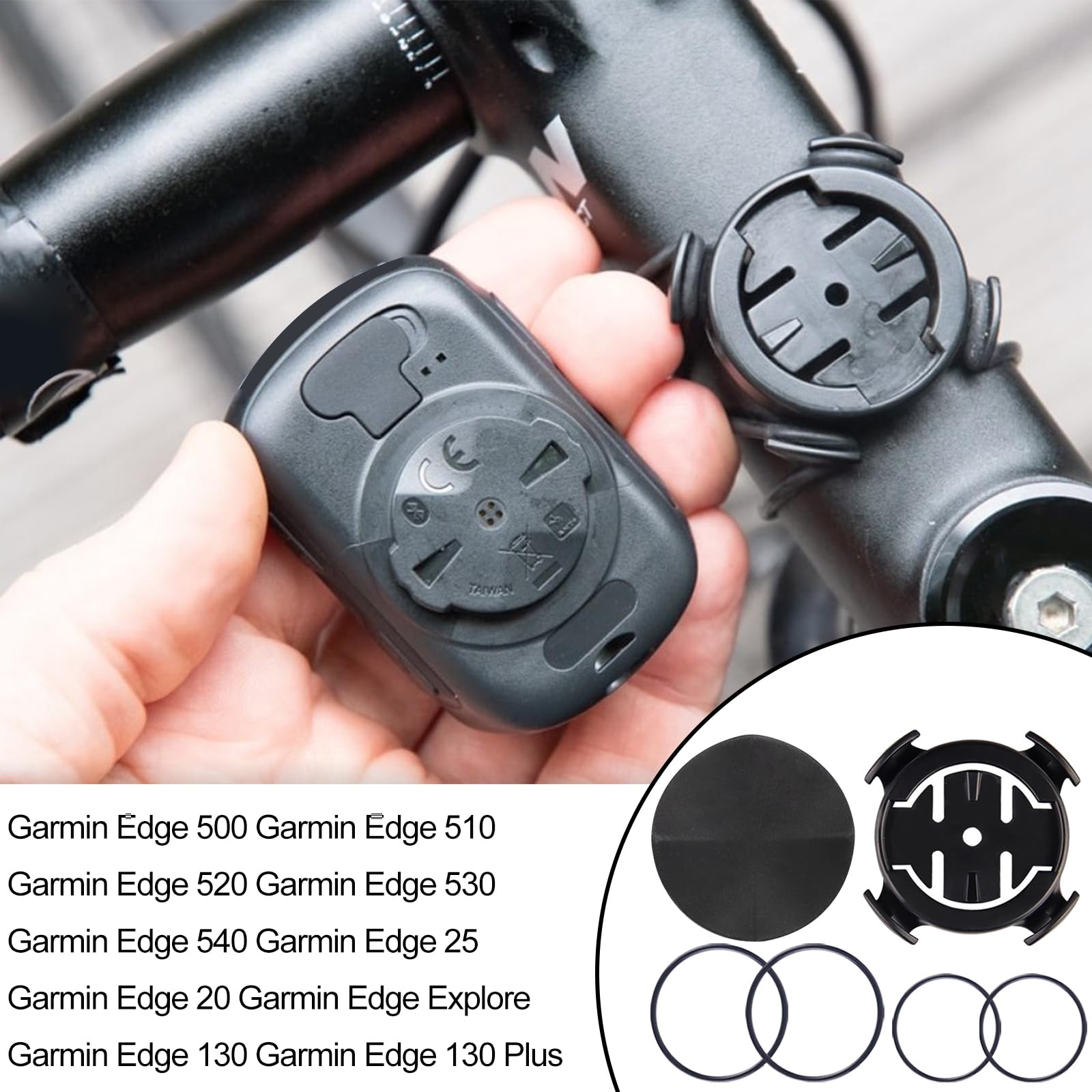 Support en Alliage Avantde Vélo pour Garmin Edge 20 25 500 510 520 800 810 | 820 1000 Plus Explore 2 Compteur GPS Vélo Support Ordinateur pour Guidon de Vélo VTT Support de Lampe Torche/Caméra D'action