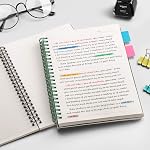 EMSHOI 3 Pack Spiral Notebook College Ruled, 480 Pages B5 Large Composition Notebook, 100GSM Thick Paper, Plastic Hardcover Lined Journals for Women Men Work School Writing, 7.48" x 10.15"
