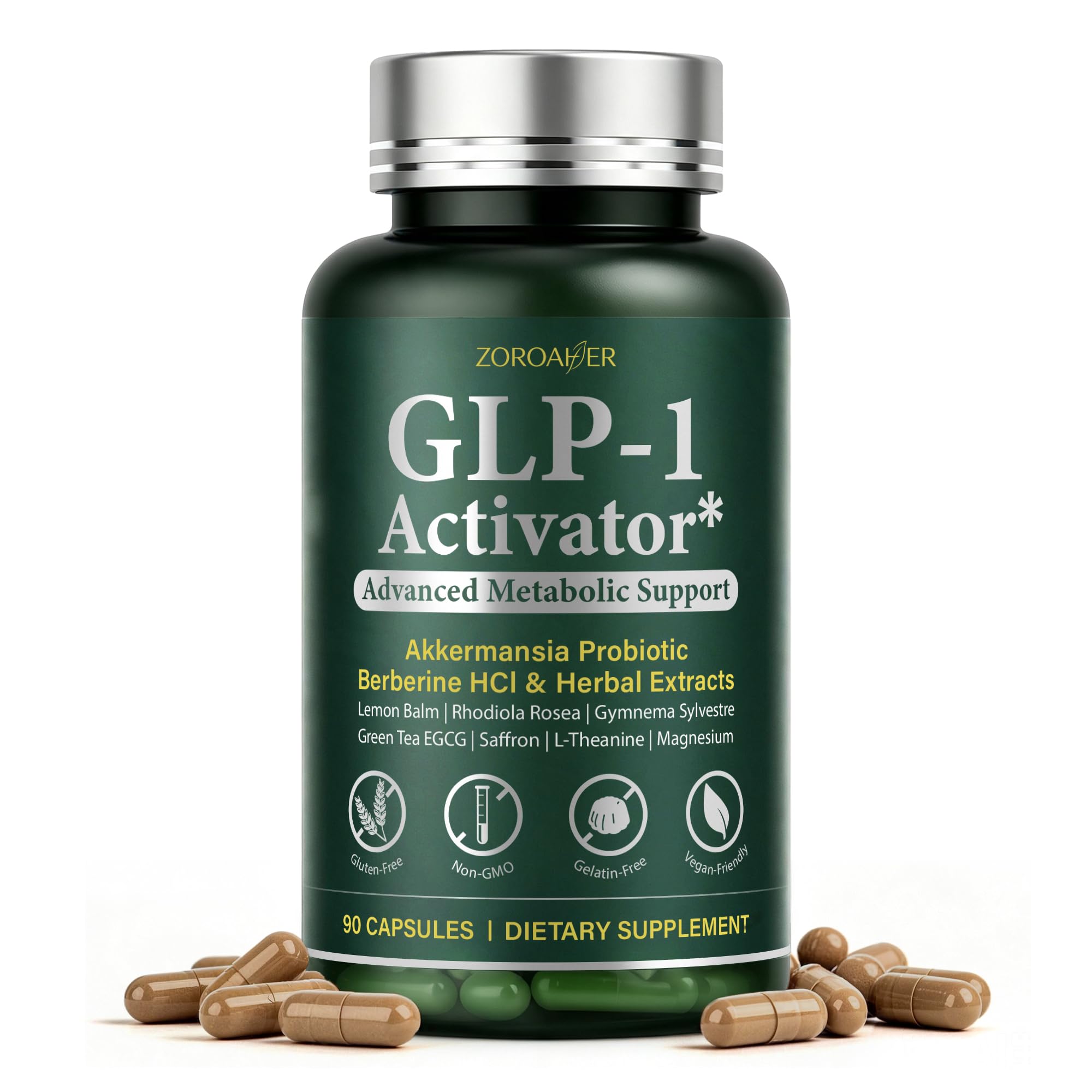 GLP-1 Weight Management Supplement with Berberine, Akkermansia & Gymnema