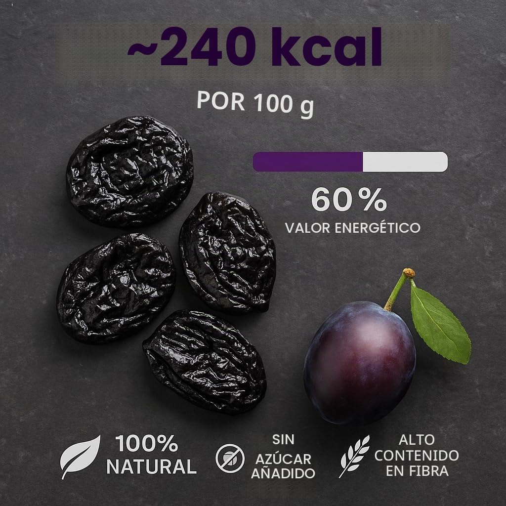 GiDeli Ciruelas secas 2 kg sin piedra sin azúcar de Chile