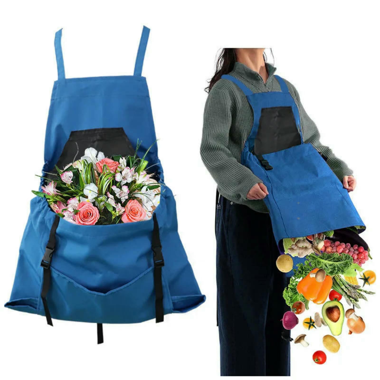 Tablier de Jardinage Outdoor Cueillette Grande Poche Quick Release Récolte Sac À Dos Outils Sac-Rouge