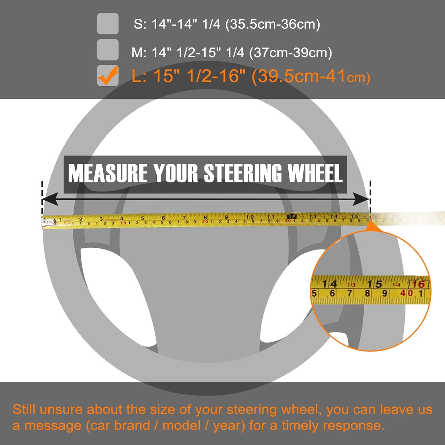 SEG Direct Heated Steering Wheel Cover Large-Size with 15.5 inches-16 inches Outer Diameter for F150 F250 F350 Ram 4Runner Tacoma Tundra Range, 12V Quick Heating Black Velour with Coiled Cord