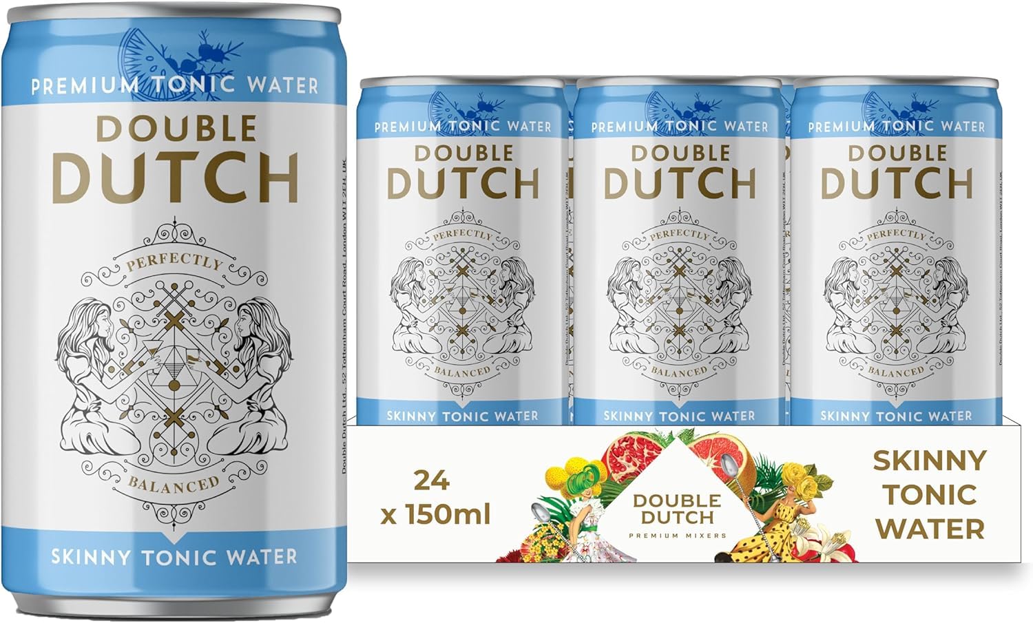 Italian Gourmet Acqua Tonica Skinny Tonic Water Mixer 24 x 150ml Dosen