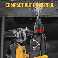 Vista 7 de Taladro de Martillo Giratorio Inalámbrico SDS Compatible con Batería Dewalt 20V (SIN Batería) Motor Sin Escobillas, Embrague de Seguridad, 4