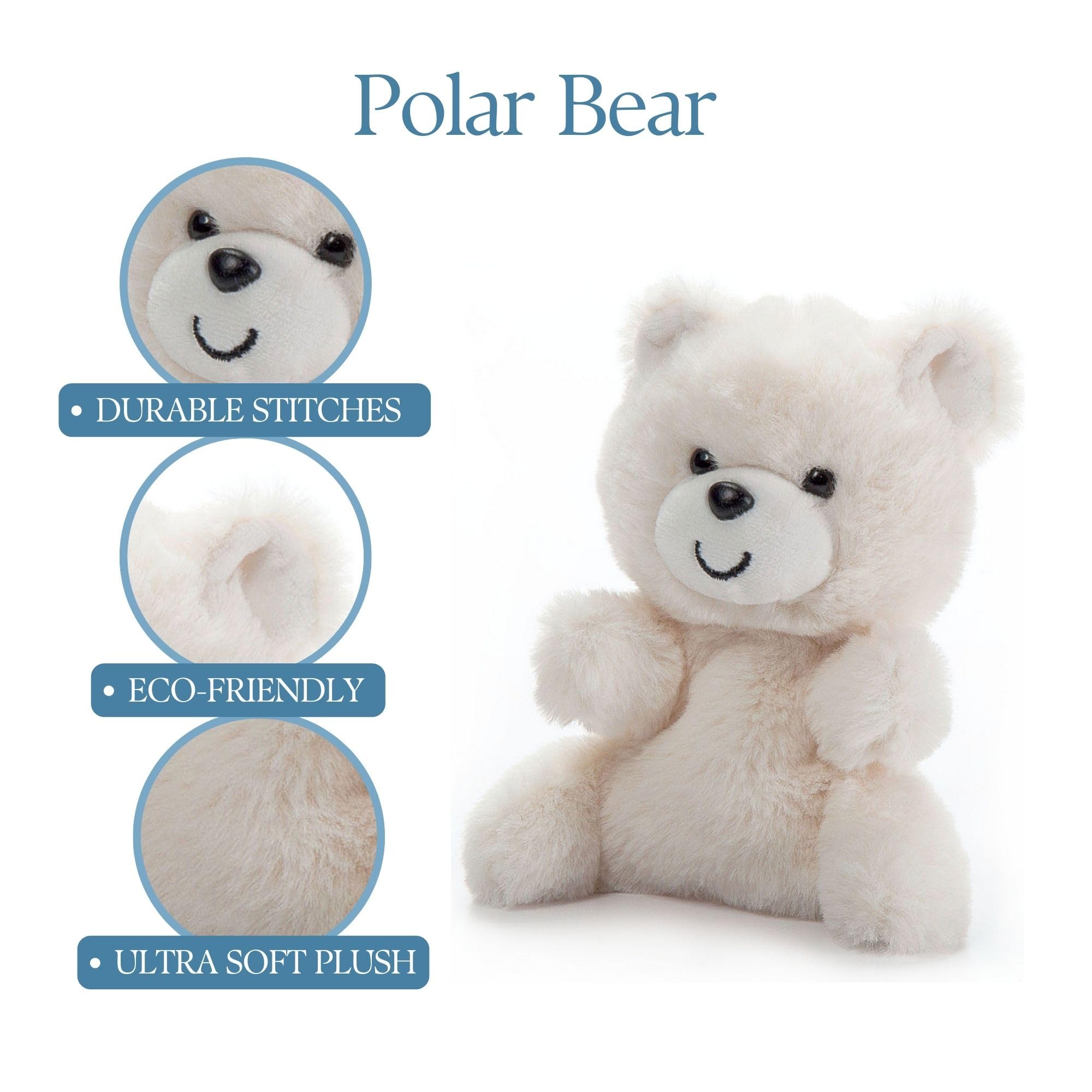 Amazon.com: The Petting Zoo Polar Bear Stuffed Animal Plushie