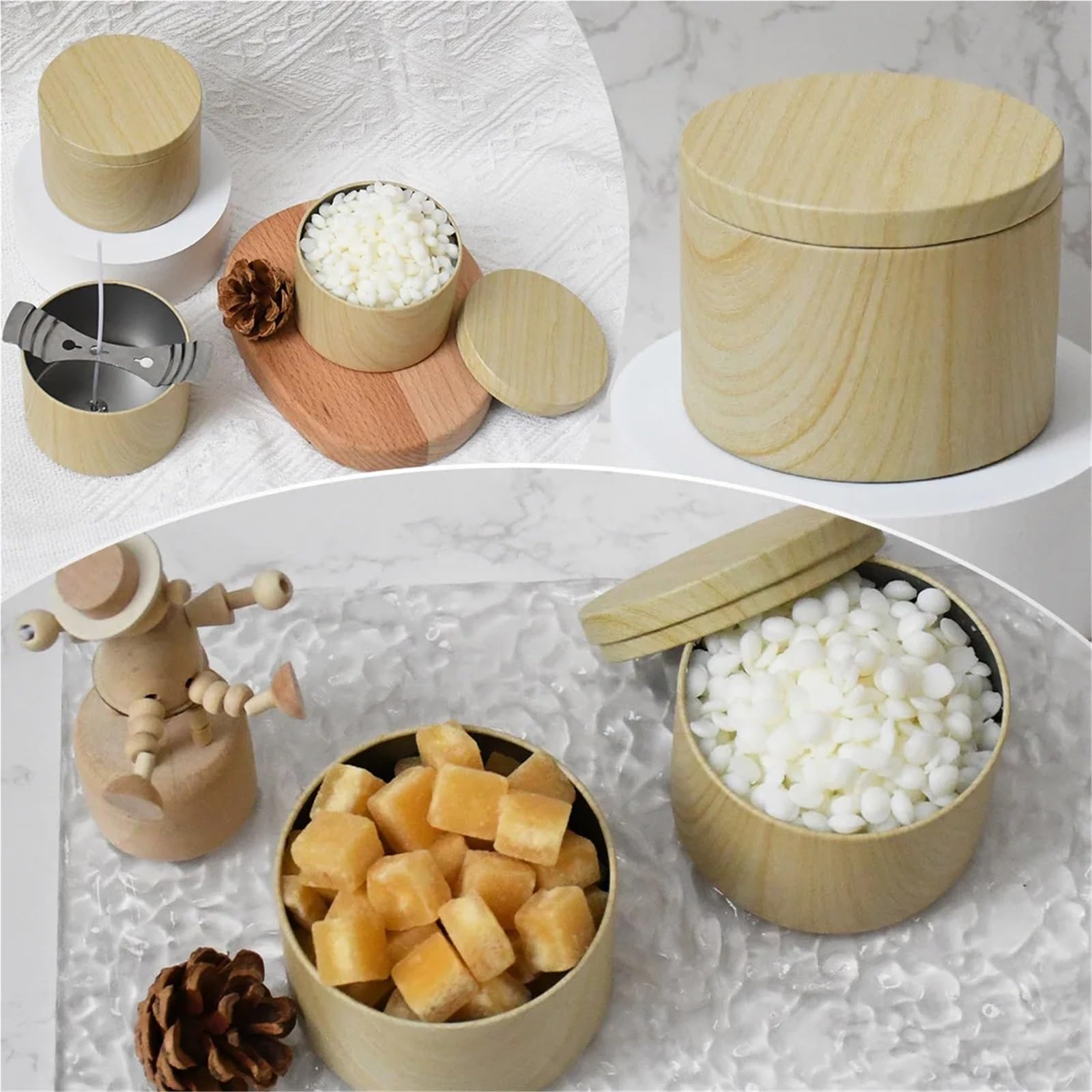 WJLYDM Barattoli for candele, 12 pezzi, contenitori da 8 once for realizzare, barattoli sfusi, fai te(12pcs-8oz-Color 01)