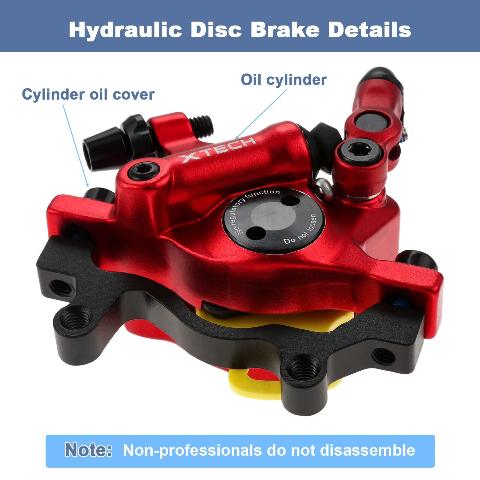 MTB Hydraulische Scheibenbremse Set, Fahrrad Scheibenbremse Sets vorne und hinten Line Pulling Hydraulische Scheibenbremse