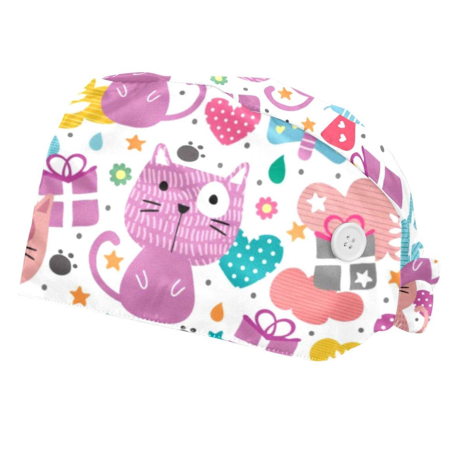 Chapeaux bouffants chats mignons JDEZ ajustables et mixtes - 7