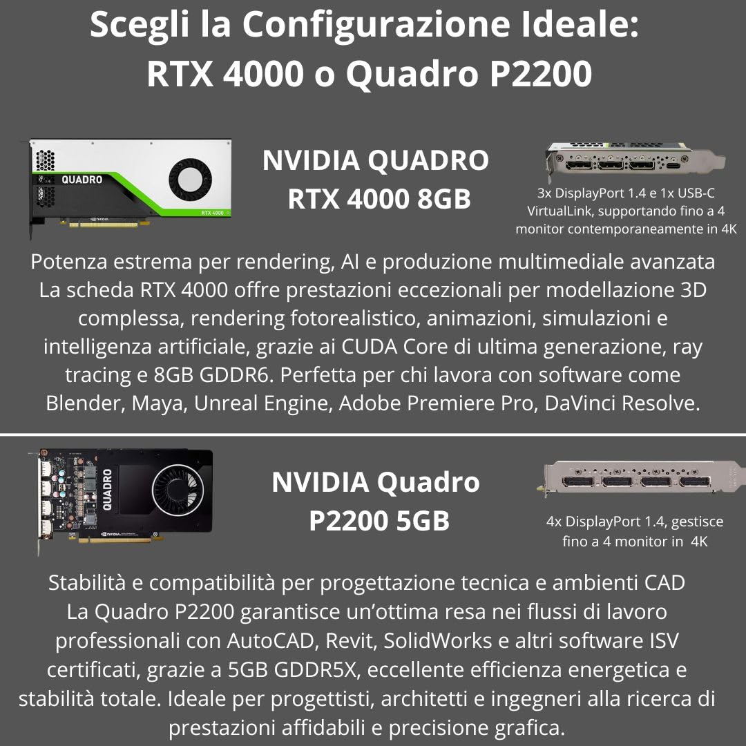 Workstation W5011 i9 11900, 32GB RAM, SSD 1TB, Wi-Fi, Win 11 Pro, Office 2024, RTX 4000 o Quadro P2200, grafica 4K, CAD, editing video(Ricon (Nero, Quadro P2200, 1000, GB, Windows 11 Pro, 32, GB)