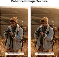 Vista 3 de K&F CONCEPT - Kit de filtros de difusión negro de 52 mm, 1/4 y 1/8, filtros de efecto cinematográfico de niebla con revestimiento multicapa