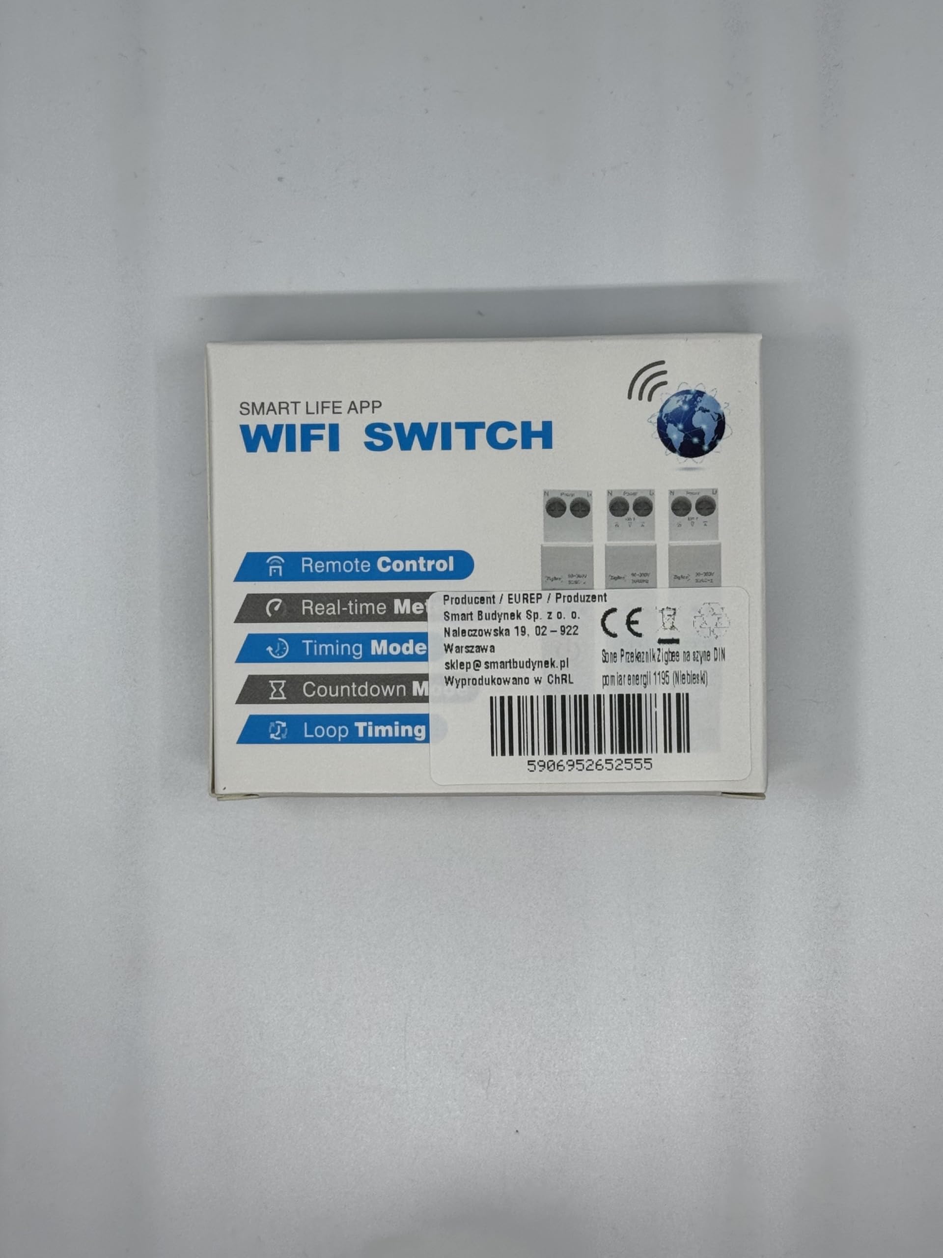 Przekaźnik ZIGBEE 16A TUYA SMART Z POMIAREM ZUŻYCIEM DIN ZDALNE STEROWANIE