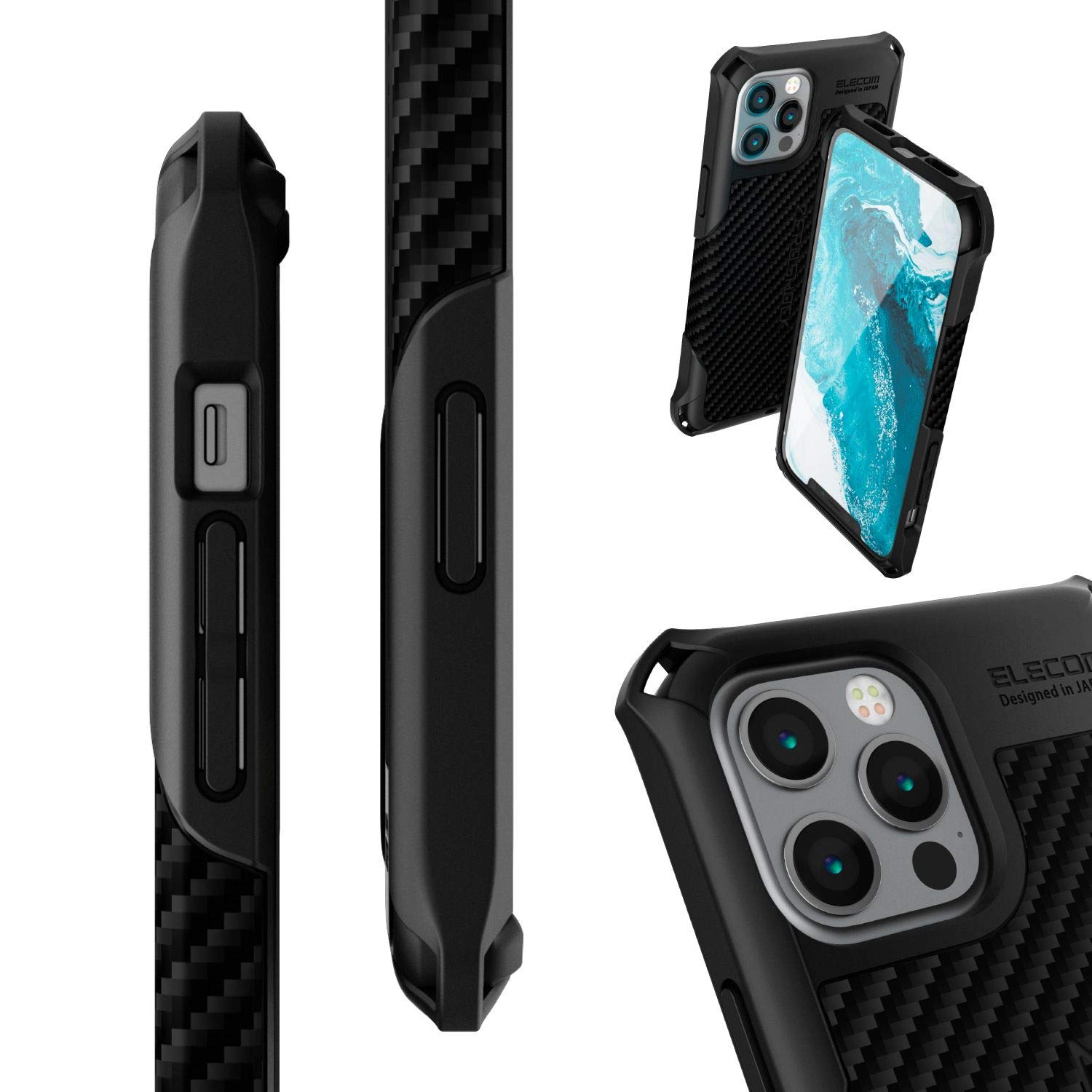 Amazon.co.jp: エレコム iPhone 12 / 12 Pro ケース ZEROSHOCK 耐衝撃